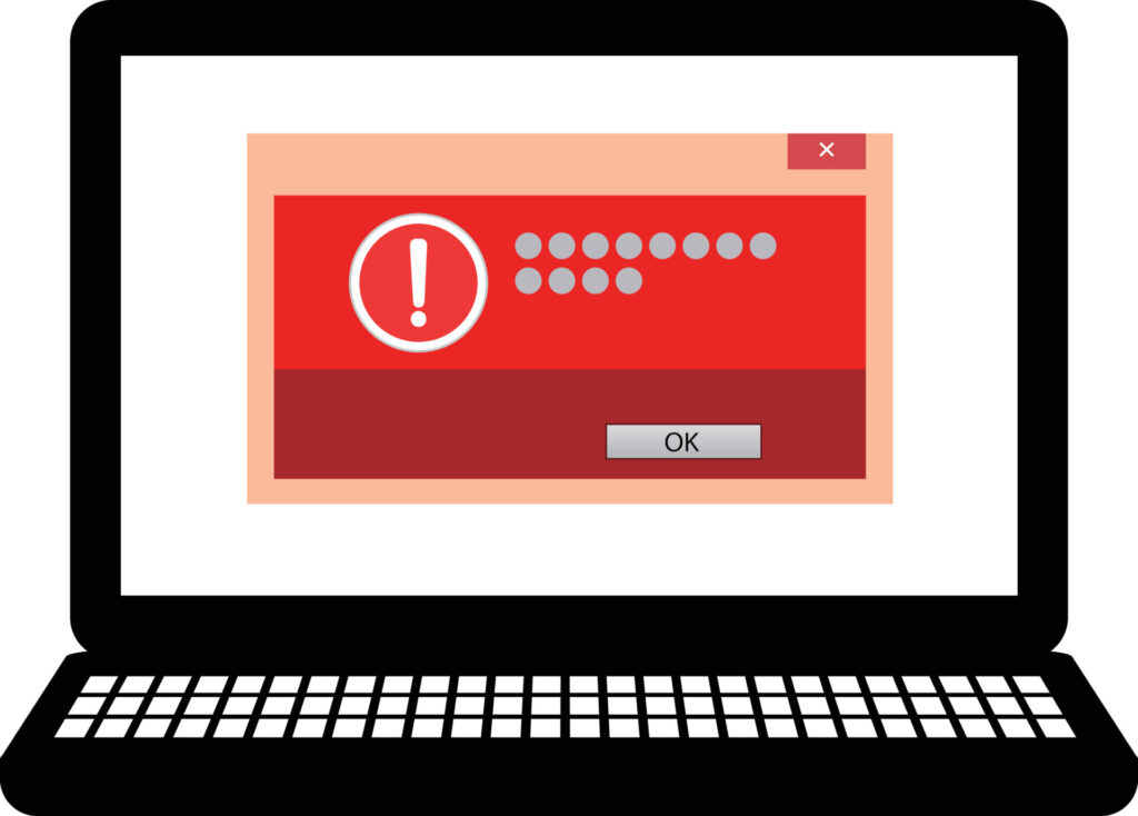 重複コンテンツの警告が出ているPCの画面