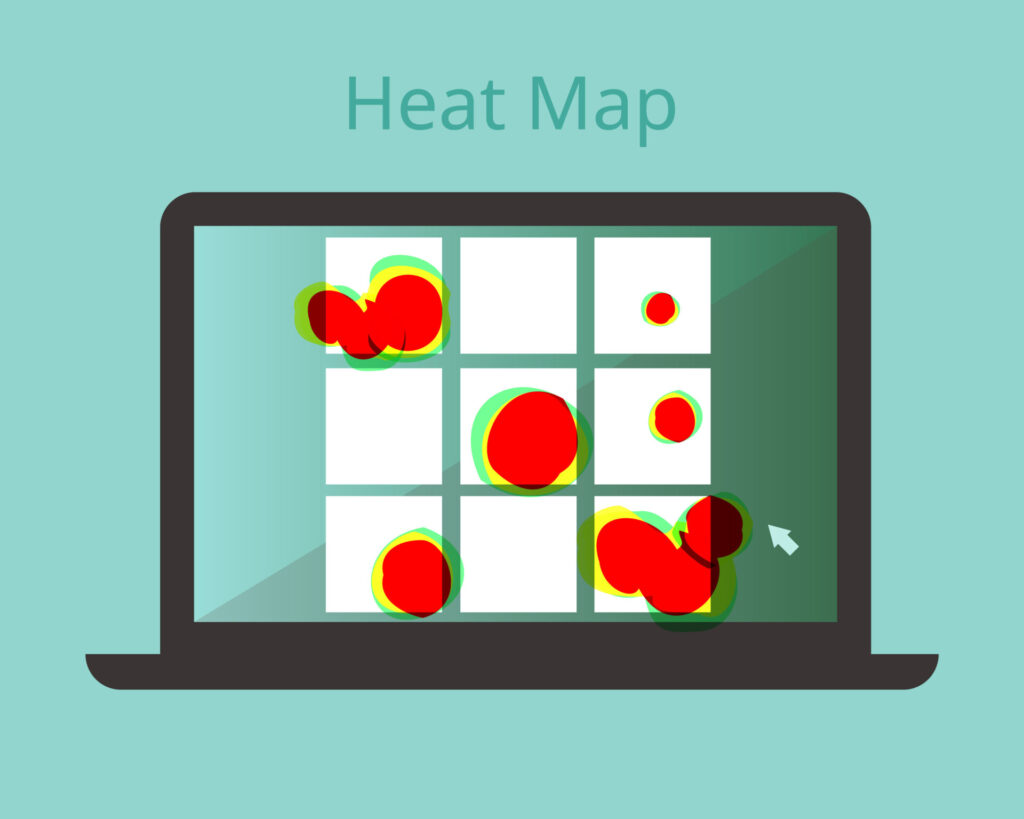 Heat Mapと書かれたPCのイラスト